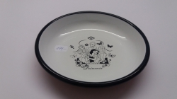 Smaltovaný talíř - motiv princezny, průměr 18 cm 