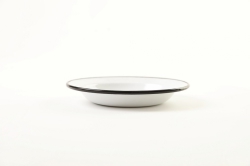 Smaltovaný talíř hluboký- bílý, průměr 22 cm 